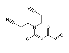 Carbamimidic chloride, N,N-bis(2-cyanoethyl)-N'-(1,2-dioxopropyl)- (9CI) 结构式