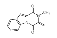 2,3-二氢-2-甲基-3-亚甲基吡嗪并[1,2-a]吲哚-1,4-二酮 结构式