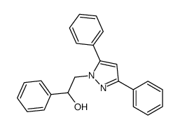1-(2-羟基-2-苯基乙基)-3,5-二苯基吡唑 结构式