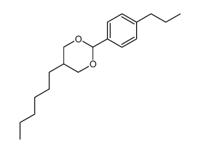 反-5-己基-2-(4-丙基苯基)-1,3-二氧六环 结构式