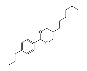 5-己基-2-(4-丙基苯基)-1,3-二氧六环 结构式