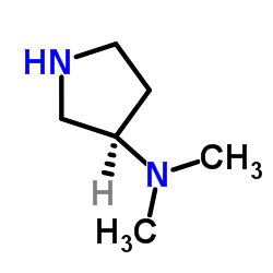 (3R)-(+)-3-(二甲氨基)吡咯烷 结构式