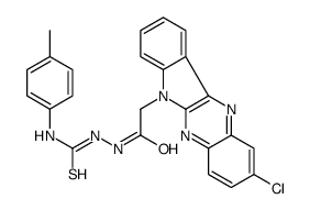 6H-Indolo[2,3-b]quinoxaline-6-aceticacid, 2-chloro-, 2-[[(4-methylphenyl)amino]thioxomethyl]hydrazide 结构式
