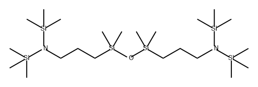 Silanamine, N,N'-[(1,1,3,3-tetramethyl-1,3-disiloxanediyl)di-3,1-propanediyl]bis[1,1,1-trimethyl-N-(trimethylsilyl)- 结构式