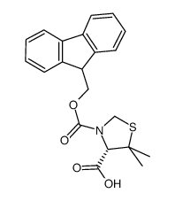 (S)-Fmoc-5,5-二甲基-1,3-噻唑烷-4-羧酸 结构式