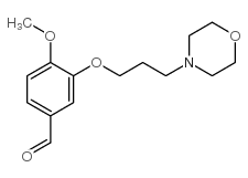 4-甲氧基-3-[3-(4-吗啉基)丙氧基]苯甲醛 结构式