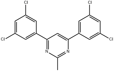4,6-双(3,5-二氯苯基)-2-甲基嘧啶 结构式