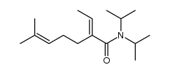 5-Heptenamide, 2-ethylidene-6-methyl-N,N-bis(1-methylethyl)-, (E)- (9CI) 结构式
