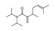 3,6-二甲基-2-亚甲基-N,N-二异丙基-5-庚烯酰胺 结构式
