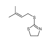 4,5-二氢-2-[(3-甲基-2-丁烯-1-基)硫基]噻唑 结构式