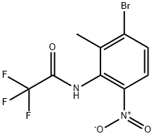 N-(3-溴-2-甲基-6-硝基苯基)-2,2,2-三氟乙酰胺 结构式