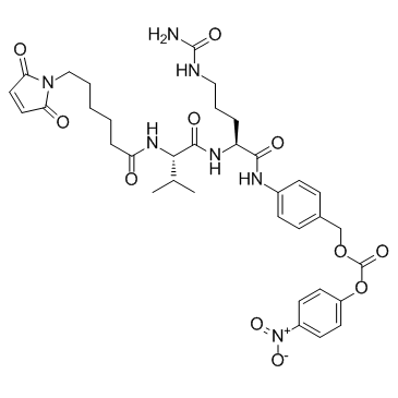 马来酰亚胺基己酰-L-缬氨酸-L-瓜氨酸对氨基苄醇 对硝基苯基碳酸脂 结构式