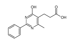 3-(4-甲基-6-氧代-2-苯基-1,6-二氢-5-嘧啶)丙酸 结构式