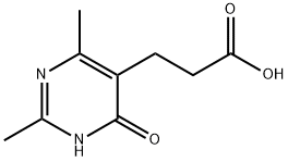 3-(4-羟基-2,6-二甲基嘧啶-5-基)丙酸 结构式