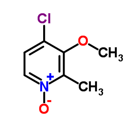 4-氯-3-甲氧基-2-甲基吡啶 N-氧化物 结构式
