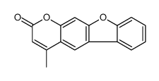 4-甲基-2H-苯并呋喃并[3,2-g]-1-苯并吡喃-2-酮 结构式