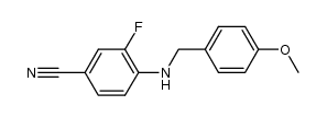Benzonitrile, 3-fluoro-4-[[(4-methoxyphenyl)methyl]amino]- 结构式