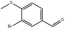 3-溴-4-(甲硫基)苯甲醛 结构式