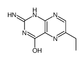 2-氨基-6-乙基蝶啶-4(1H)-酮 结构式