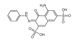 5-氨基-4-羟基-3-(2-苯偶氮基)-2,7-萘二磺酸 结构式