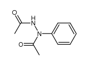 1,2-二乙酰基-1-苯基肼 结构式