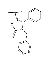 1,2,4-Oxadiazolidine-5-thione, 2-(1,1-dimethylethyl)-3-phenyl-4-(phenylmethyl)- 结构式
