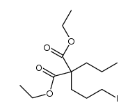 2-(3-碘丙基)-2-丙基丙二酸二乙酯 结构式