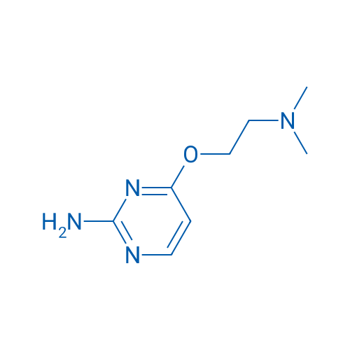 2-氨基-4-二甲氨基乙氧基嘧啶 结构式