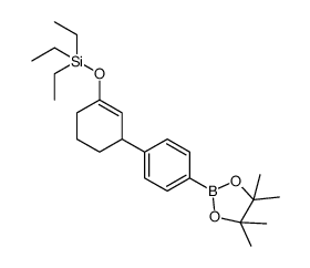 4,4,5,5-四甲基-2-[4-[3-[(三乙基硅基)氧基]-2-环己烯-1-基]苯基]-1,3,2-二氧杂硼戊环 结构式