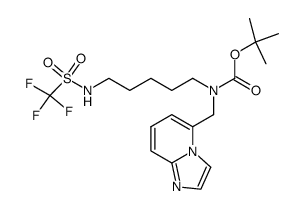 Carbamic acid, (imidazo[1,2-a]pyridin-5-ylmethyl)[5-[[(trifluoromethyl)sulfonyl]amino]pentyl]-, 1,1-dimethylethyl ester (9CI) 结构式