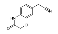 2-氯-N-[4-(氰基甲基)苯基]乙酰胺 结构式