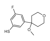 3-氟-5-(4-甲氧基四氢吡喃-4-基)苯硫酚 结构式