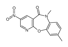 6,9-二甲基-3-硝基吡啶并[2,3-b][1,5]苯并氧氮杂卓-5(6H)-酮 结构式