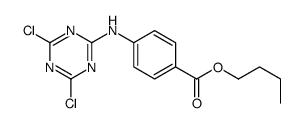 4-[(4,6-二氯-1,3,5-三嗪-2-基)氨基]苯甲酸丁酯 结构式