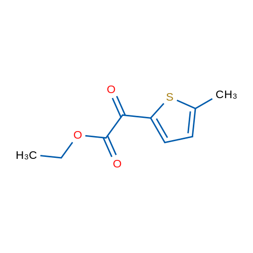乙基2-(5-甲基噻吩-2-基)-2-氧乙酸盐 结构式