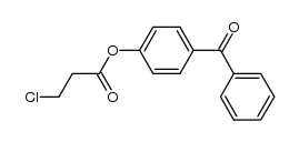 3-氯丙酸4-苯甲酰基苯酯 结构式