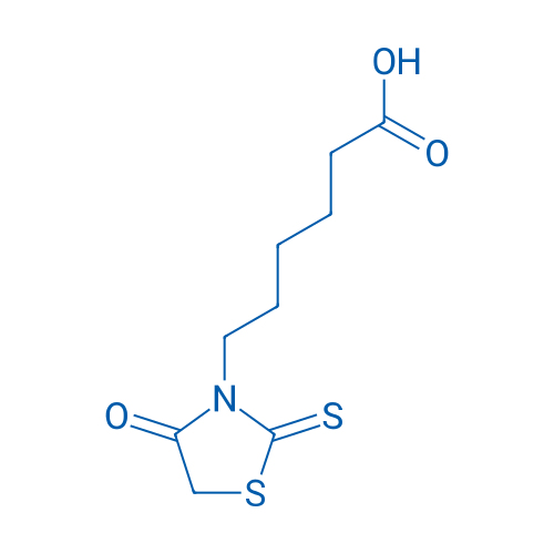 6-(4-氧代-2-硫代噻唑烷-3-基)己酸 结构式