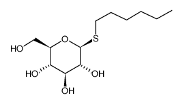 己基-Β-D-硫代吡喃葡萄糖苷 结构式