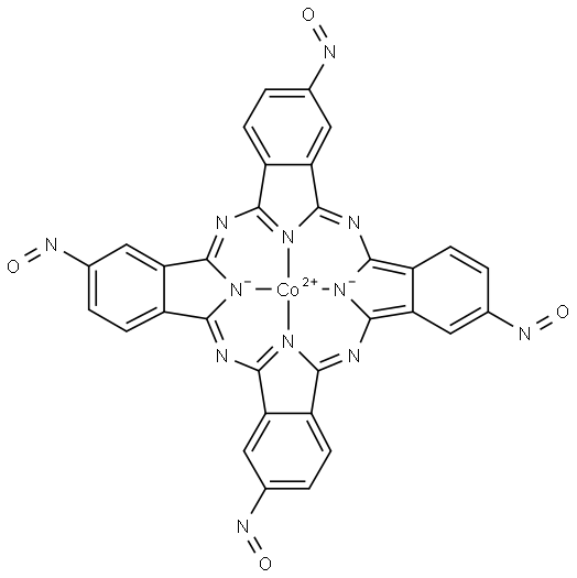 钴,[2,9,16,23-四亚硝基-29H,31H-酞菁合(2-)-N29,N30,N31,N32]-,(SP-4-1)- 结构式