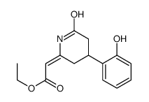 Acetic acid, 2-[4-(2-hydroxyphenyl)-6-oxo-2-piperidinylidene]-, ethyl ester 结构式