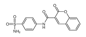 2-氧代-N-(4-氨基磺酰基苯基)-2H-色烯-3-甲酰胺 结构式
