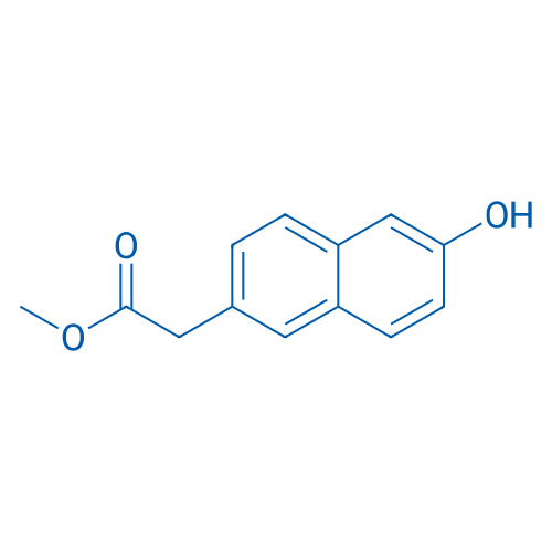 6-羟基-2-萘乙酸甲酯 结构式