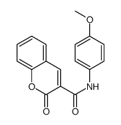 N-(4-甲氧基苯基)香豆素-3-甲酰胺 结构式