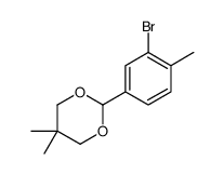 2-(3-溴-4-甲基苯基)-5,5-二甲基-1,3-二氧六环 结构式