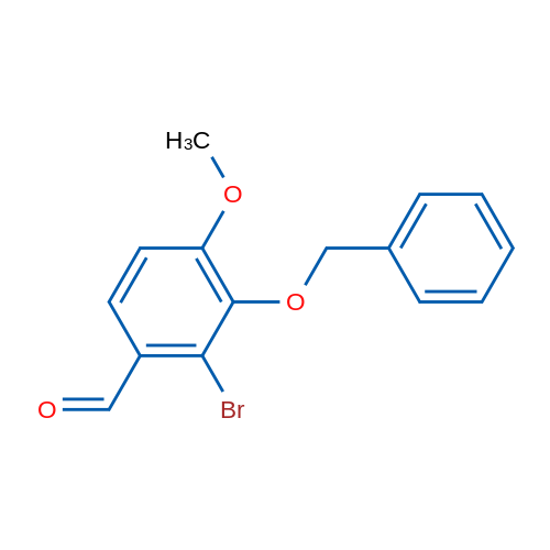 3-(苄氧基)-2-溴-4-甲氧基苯甲醛 结构式
