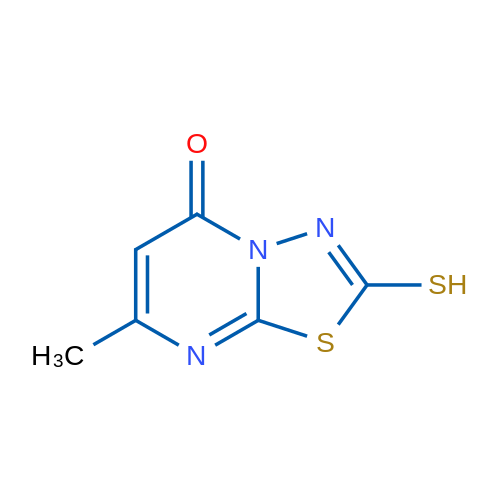 2,3-二氢-7-甲基-2-硫代-5H-1,3,4-噻二唑并[3,2-a]嘧啶-5-酮 结构式