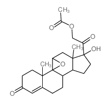 21-乙酰氧基-9Β,11Β-环氧-17Alpha-羟基孕甾-4-烯-3,20-二酮 结构式