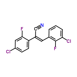 (Z)-3-(3-氯-2-氟苯基)-2-(4-氯-2-氟苯基)-2-丙烯腈 结构式