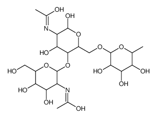 6-O-A-L-FUCOPYRANOSYL-N,N'-*DIACETYLCHIT OBIOSE 结构式