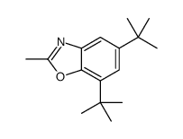 5,7-二叔丁基-2-甲基苯并恶唑 结构式